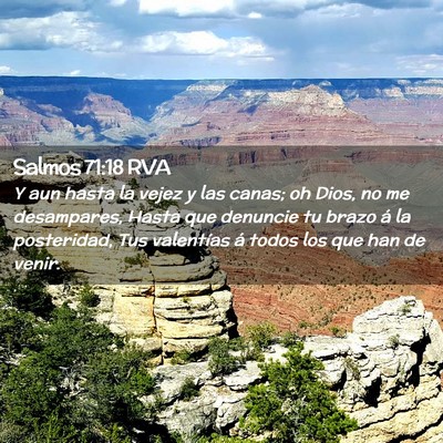 Picture 02 - Salmos 71:18 RVA - Y aun hasta la vejez y las canas; oh Dios, no me - Bible Verse Picture