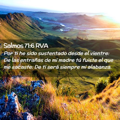 Picture 02 - Salmos 71:6 RVA - Por ti he sido sustentado desde el vientre: De - Bible Verse Picture
