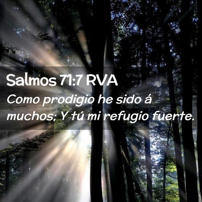 Picture 02 - Salmos 71:7 RVA - Como prodigio he sido á muchos; Y tú mi refugio - Bible Verse Picture