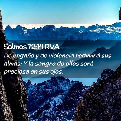 Picture 02 - Salmos 72:14 RVA - De engaño y de violencia redimirá sus almas: Y - Bible Verse Picture