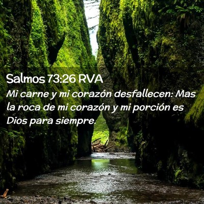 Picture 02 - Salmos 73:26 RVA - Mi carne y mi corazón desfallecen: Mas la roca - Bible Verse Picture
