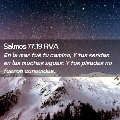Picture 02 - Salmos 77:19 RVA - En la mar fué tu camino, Y tus sendas en las - Bible Verse Picture