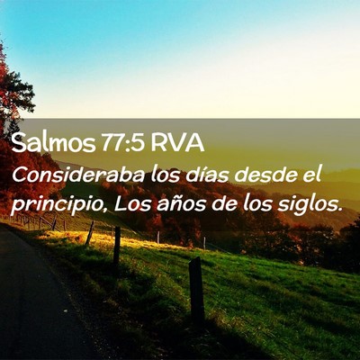 Picture 02 - Salmos 77:5 RVA - Consideraba los días desde el principio, Los - Bible Verse Picture