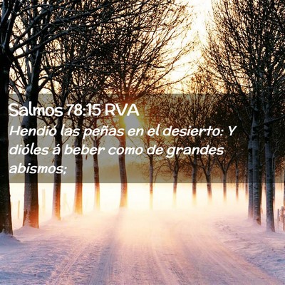 Picture 02 - Salmos 78:15 RVA - Hendió las peñas en el desierto: Y dióles á - Bible Verse Picture