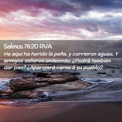 Picture 02 - Salmos 78:20 RVA - He aquí ha herido la peña, y corrieron aguas, Y - Bible Verse Picture