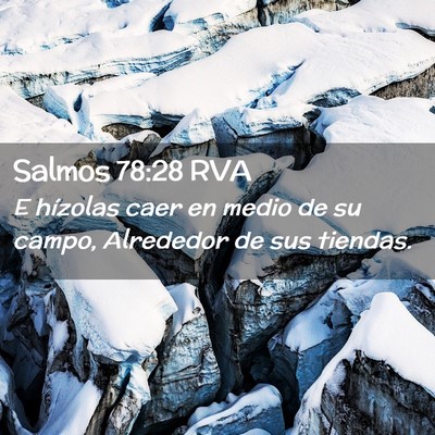 Picture 02 - Salmos 78:28 RVA - E hízolas caer en medio de su campo, Alrededor - Bible Verse Picture