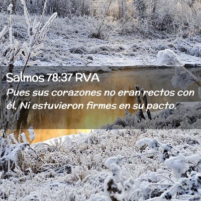 Picture 02 - Salmos 78:37 RVA - Pues sus corazones no eran rectos con él, Ni - Bible Verse Picture