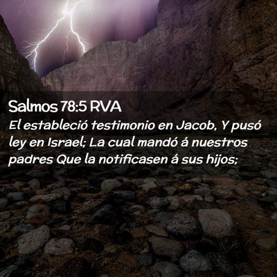 Picture 02 - Salmos 78:5 RVA - El estableció testimonio en Jacob, Y pusó ley - Bible Verse Picture