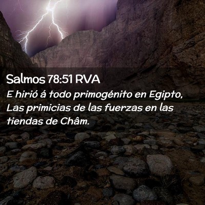 Picture 02 - Salmos 78:51 RVA - E hirió á todo primogénito en Egipto, Las - Bible Verse Picture
