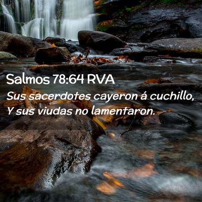 Picture 02 - Salmos 78:64 RVA - Sus sacerdotes cayeron á cuchillo, Y sus viudas - Bible Verse Picture