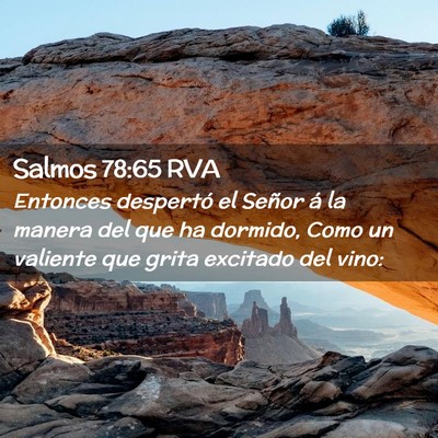 Picture 02 - Salmos 78:65 RVA - Entonces despertó el Señor á la manera del que - Bible Verse Picture