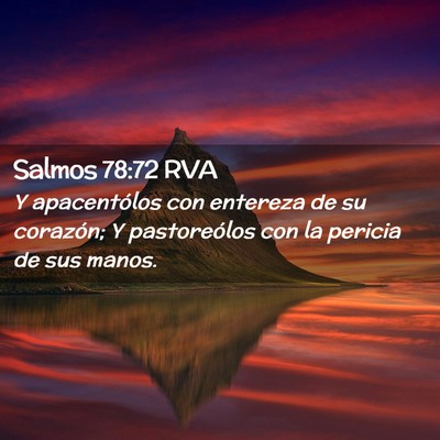 Picture 02 - Salmos 78:72 RVA - Y apacentólos con entereza de su corazón; Y - Bible Verse Picture