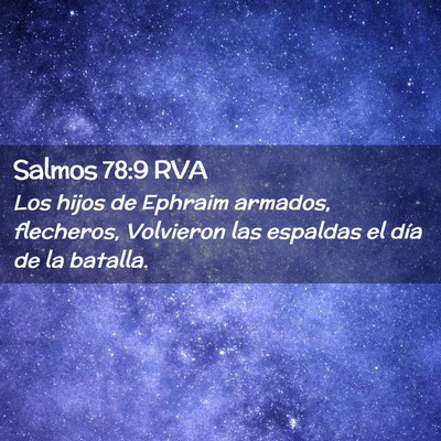 Picture 02 - Salmos 78:9 RVA - Los hijos de Ephraim armados, flecheros, - Bible Verse Picture
