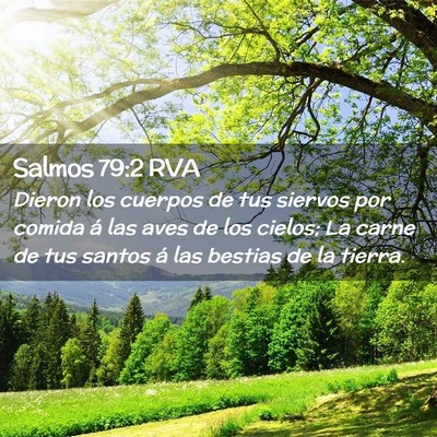 Picture 02 - Salmos 79:2 RVA - Dieron los cuerpos de tus siervos por comida á - Bible Verse Picture