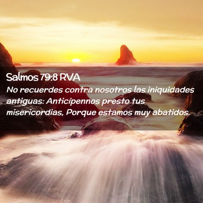 Picture 02 - Salmos 79:8 RVA - No recuerdes contra nosotros las iniquidades - Bible Verse Picture