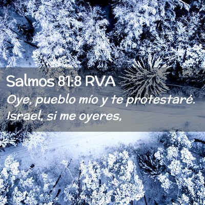 Picture 02 - Salmos 81:8 RVA - Oye, pueblo mío y te protestaré. Israel, si me - Bible Verse Picture