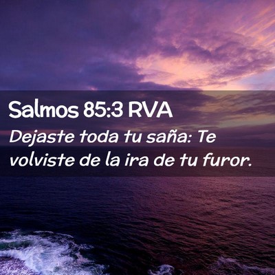 Picture 02 - Salmos 85:3 RVA - Dejaste toda tu saña: Te volviste de la ira de - Bible Verse Picture