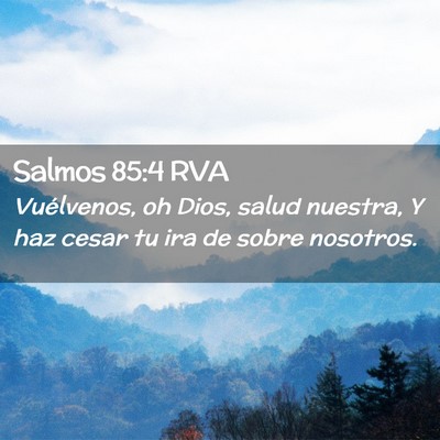 Picture 02 - Salmos 85:4 RVA - Vuélvenos, oh Dios, salud nuestra, Y haz cesar - Bible Verse Picture