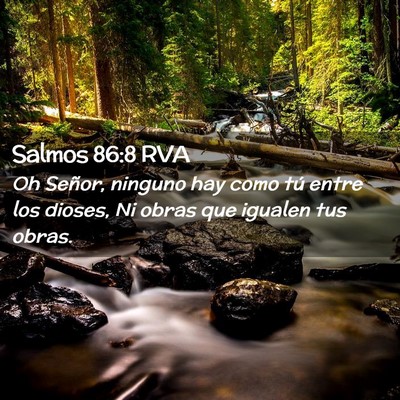 Picture 02 - Salmos 86:8 RVA - Oh Señor, ninguno hay como tú entre los dioses, - Bible Verse Picture
