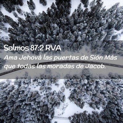 Picture 02 - Salmos 87:2 RVA - Ama Jehová las puertas de Sión Más que todas - Bible Verse Picture