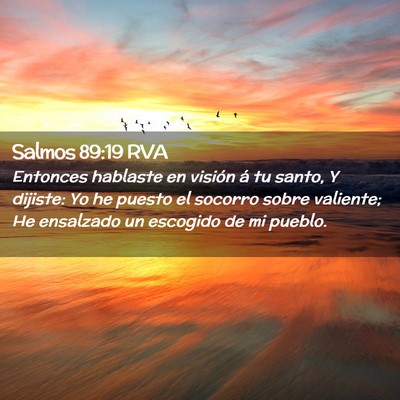 Picture 02 - Salmos 89:19 RVA - Entonces hablaste en visión á tu santo, Y - Bible Verse Picture