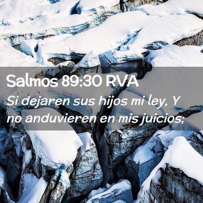 Picture 02 - Salmos 89:30 RVA - Si dejaren sus hijos mi ley, Y no anduvieren en - Bible Verse Picture
