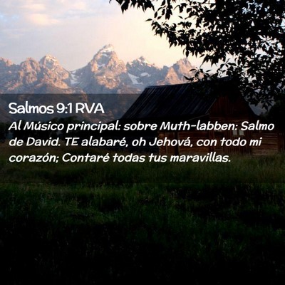Picture 02 - Salmos 9:1 RVA - Al Músico principal: sobre Muth-labben: Salmo de - Bible Verse Picture