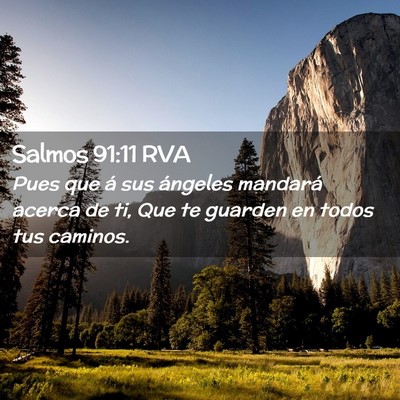 Picture 02 - Salmos 91:11 RVA - Pues que á sus ángeles mandará acerca de ti, - Bible Verse Picture