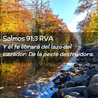 Picture 02 - Salmos 91:3 RVA - Y él te librará del lazo del cazador: De la - Bible Verse Picture