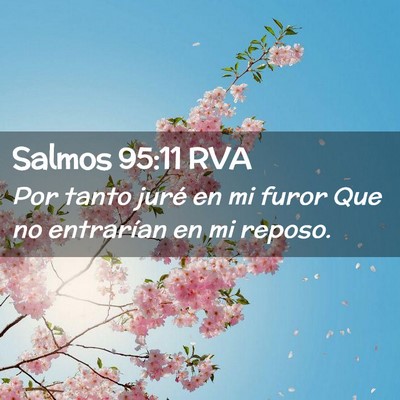 Picture 02 - Salmos 95:11 RVA - Por tanto juré en mi furor Que no entrarían en - Bible Verse Picture