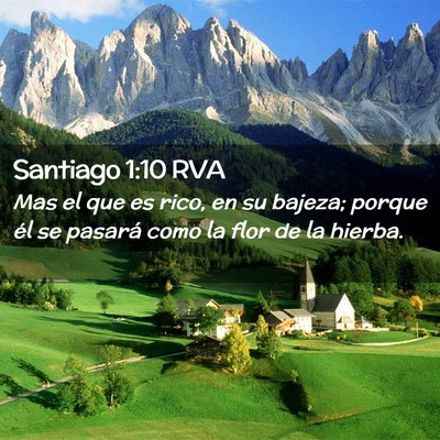 Picture 02 - Santiago 1:10 RVA - Mas el que es rico, en su bajeza; porque él se - Bible Verse Picture