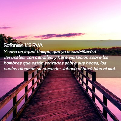 Picture 02 - Sofonías 1:12 RVA - Y será en aquel tiempo, que yo escudriñaré á - Bible Verse Picture