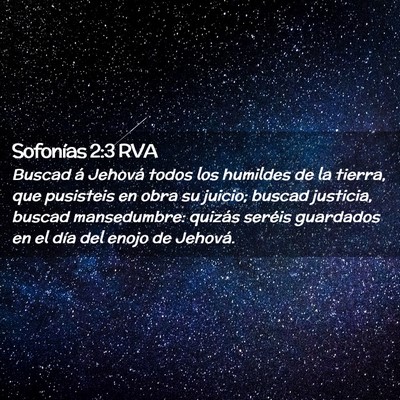 Picture 02 - Sofonías 2:3 RVA - Buscad á Jehová todos los humildes de la - Bible Verse Picture