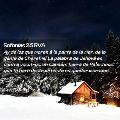 Picture 02 - Sofonías 2:5 RVA - Ay de los que moran á la parte de la mar, de la - Bible Verse Picture