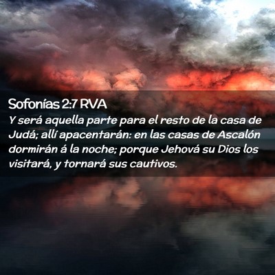 Picture 02 - Sofonías 2:7 RVA - Y será aquella parte para el resto de la casa de - Bible Verse Picture