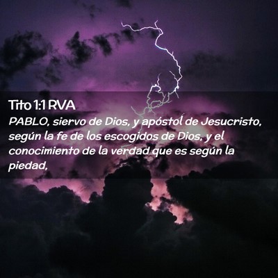 Picture 02 - Tito 1:1 RVA - PABLO, siervo de Dios, y apóstol de Jesucristo, - Bible Verse Picture