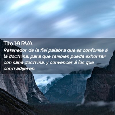 Picture 02 - Tito 1:9 RVA - Retenedor de la fiel palabra que es conforme á - Bible Verse Picture