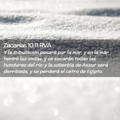 Picture 02 - Zacarías 10:11 RVA - Y la tribulación pasará por la mar, y en la mar - Bible Verse Picture