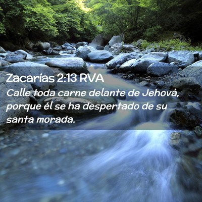 Picture 02 - Zacarías 2:13 RVA - Calle toda carne delante de Jehová, porque él - Bible Verse Picture