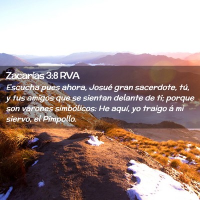 Picture 02 - Zacarías 3:8 RVA - Escucha pues ahora, Josué gran sacerdote, tú, y - Bible Verse Picture