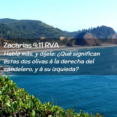 Picture 02 - Zacarías 4:11 RVA - Hablé más, y díjele: ¿Qué significan estas - Bible Verse Picture