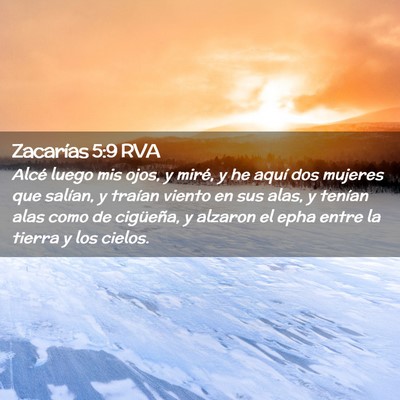 Picture 02 - Zacarías 5:9 RVA - Alcé luego mis ojos, y miré, y he aquí dos - Bible Verse Picture
