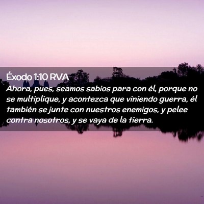 Picture 02 - Éxodo 1:10 RVA - Ahora, pues, seamos sabios para con él, porque - Bible Verse Picture
