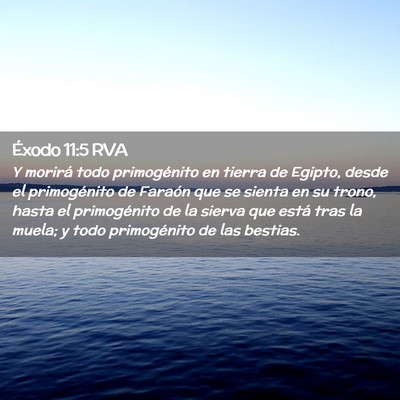 Picture 02 - Éxodo 11:5 RVA - Y morirá todo primogénito en tierra de Egipto, - Bible Verse Picture