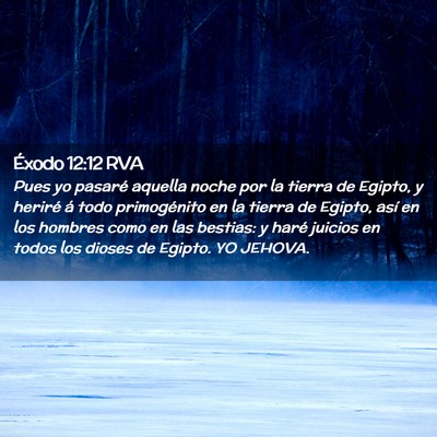 Picture 02 - Éxodo 12:12 RVA - Pues yo pasaré aquella noche por la tierra de - Bible Verse Picture