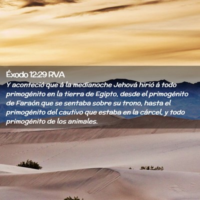 Picture 02 - Éxodo 12:29 RVA - Y aconteció que á la medianoche Jehová hirió - Bible Verse Picture