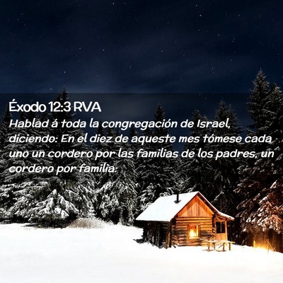 Picture 02 - Éxodo 12:3 RVA - Hablad á toda la congregación de Israel, - Bible Verse Picture