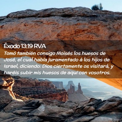 Picture 02 - Éxodo 13:19 RVA - Tomó también consigo Moisés los huesos de - Bible Verse Picture