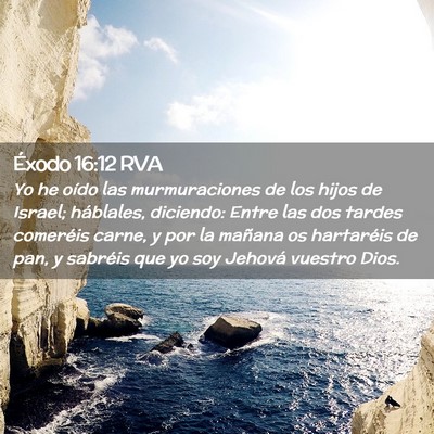 Picture 02 - Éxodo 16:12 RVA - Yo he oído las murmuraciones de los hijos de - Bible Verse Picture