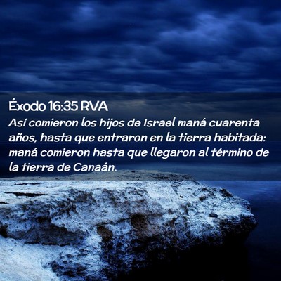 Picture 02 - Éxodo 16:35 RVA - Así comieron los hijos de Israel maná cuarenta - Bible Verse Picture